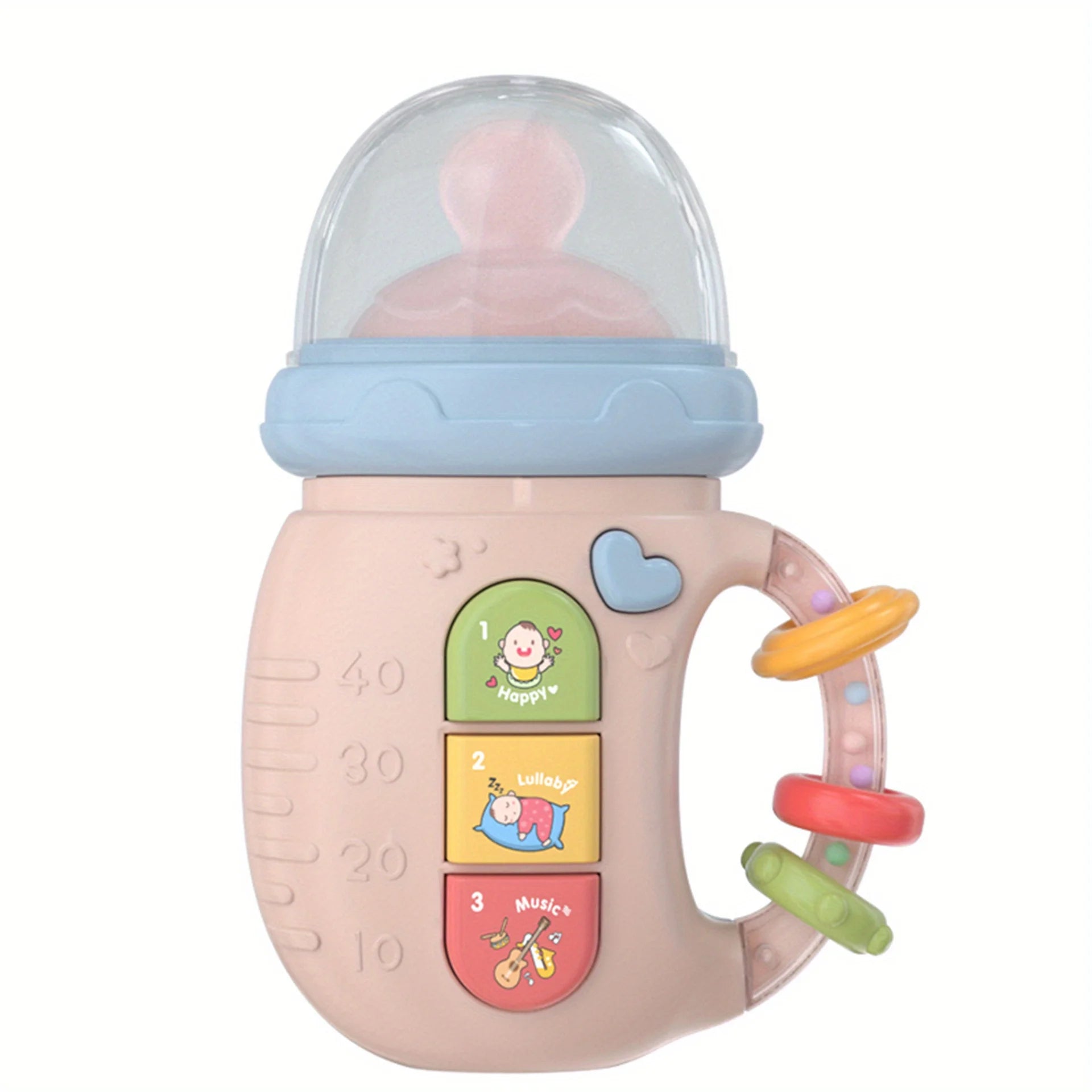 Dr.isla Baby Musical Feeding Bottle Pacifier Newborn Soft Teether Rattles Educational Toy 0-12M Soothing Vocal Music