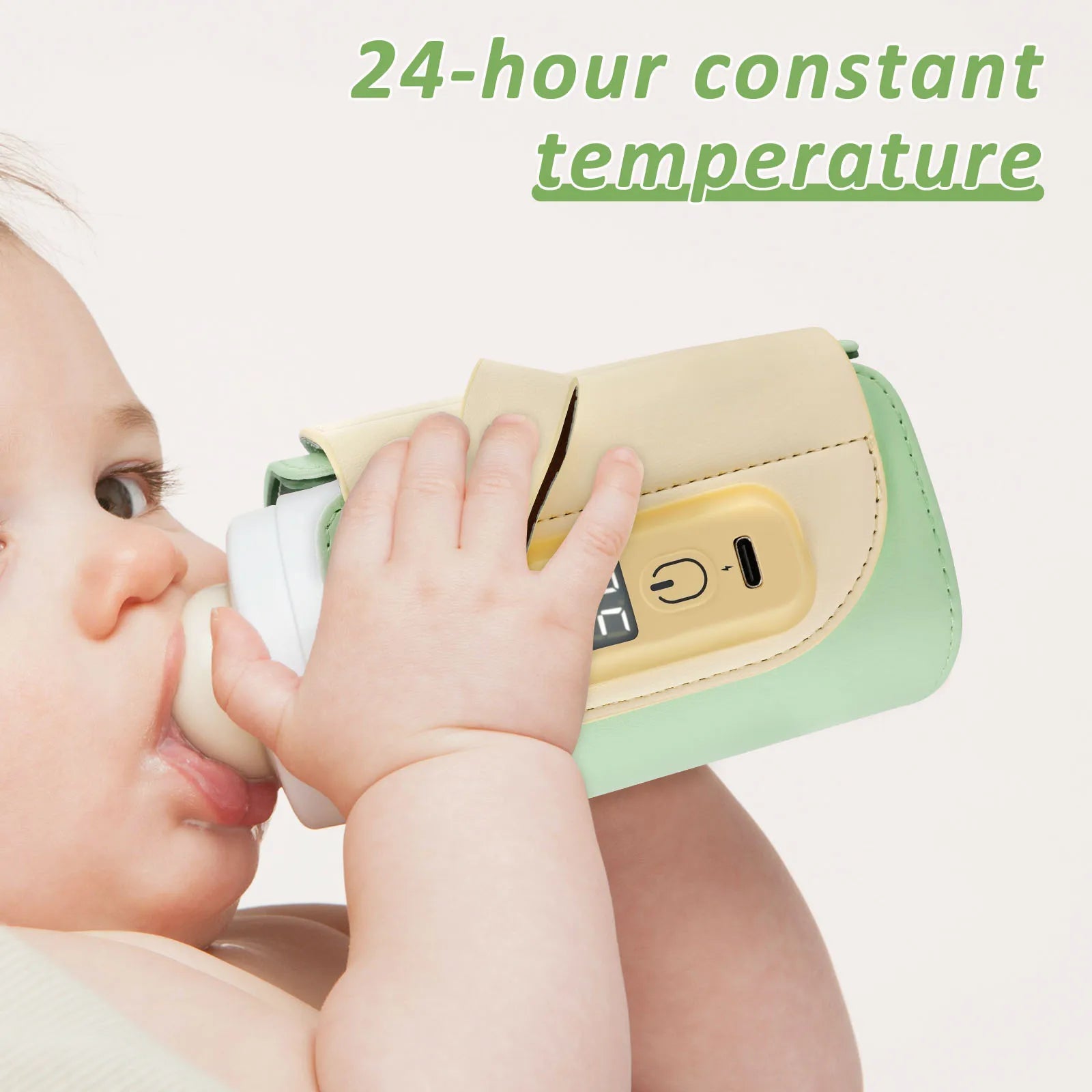 Portable Bottle Warmer USB Baby Milk Bottle Warmer with Temperature Control Newborn Infant Portable Feeding Warmers