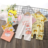 Summer Baby Jumpsuit Romper Clothing Boys Girls Clothes Children's Short-Sleeved Newborn One-piece Romper Children Clothing