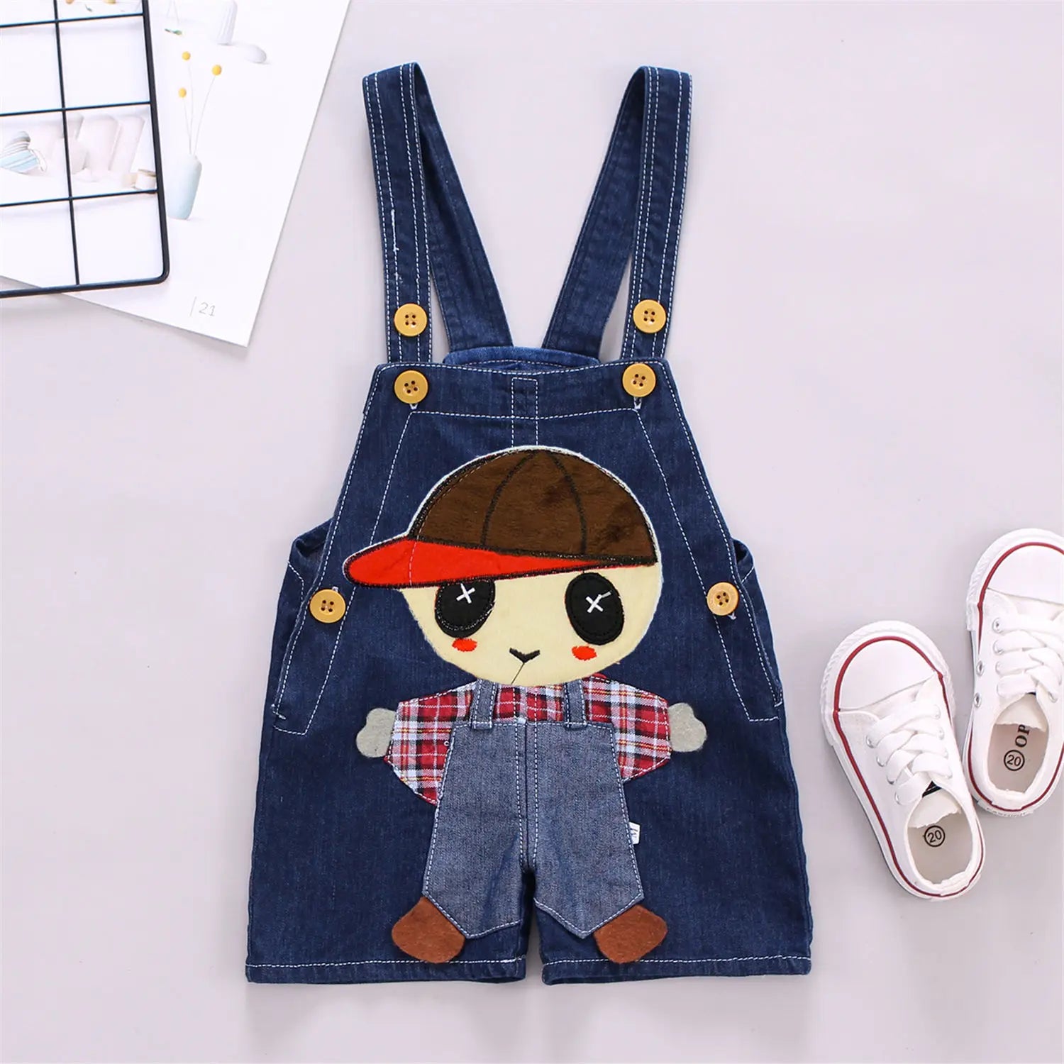 Baby jeans, ages 0-2, jumpsuit, shoulder strap, jumpsuit shorts, denim shorts, suspender pants, shoulder strap shorts