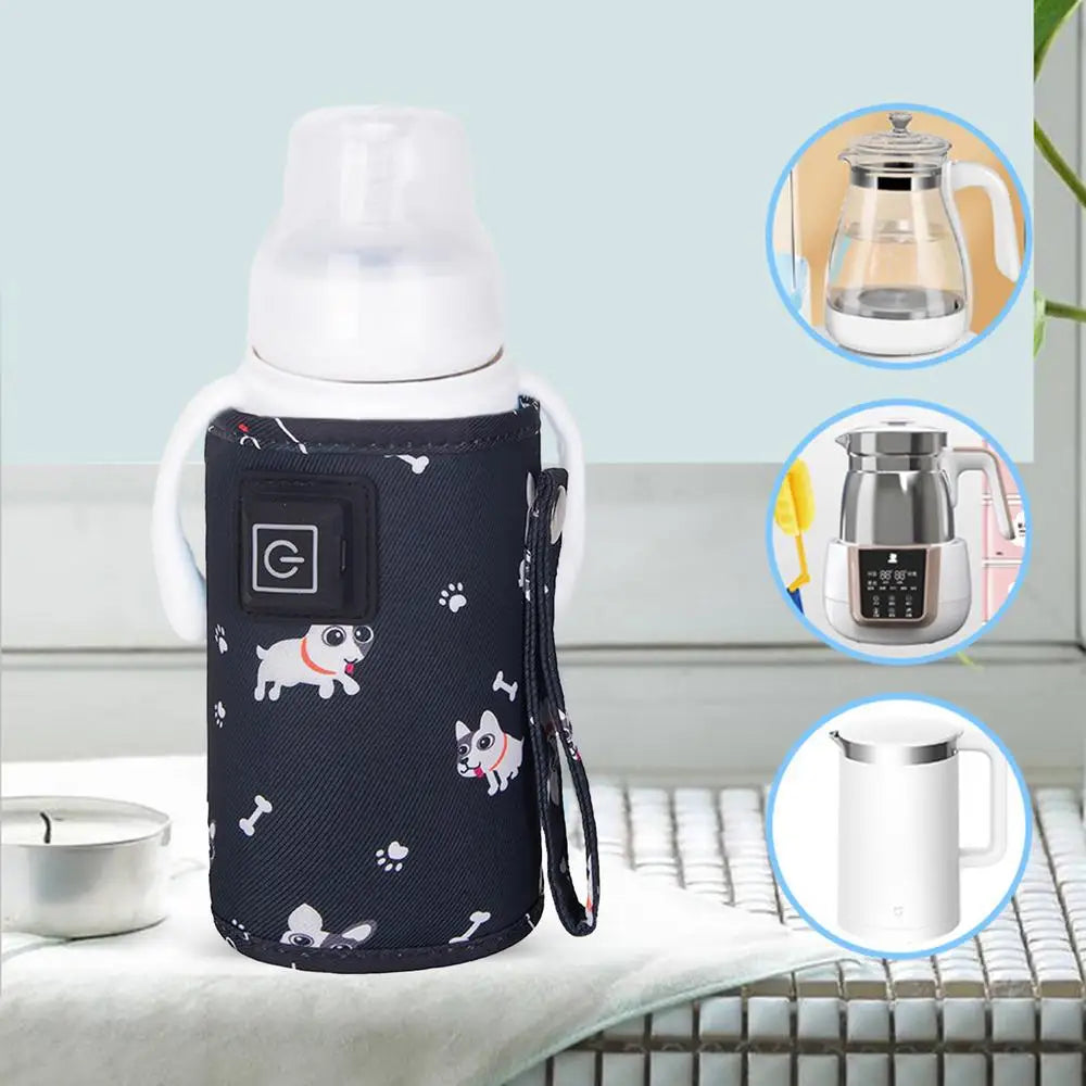 Outdoor Baby Feeding Milk Bottle Warmer Thermal Bag Travel Stroller Insulated Bag Baby Nursing Bottle Heater Supplies USB plug