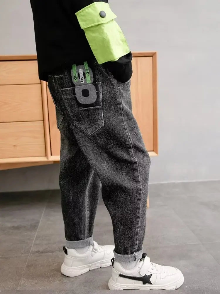 Big Boy Trousers Jeans For Boys Summer Clothes Children's Clothing From 11 To 12 Years Kids Pants Boy's Child Teenager Clothing