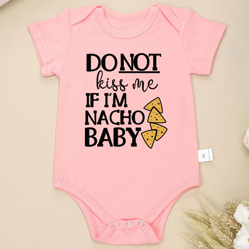 Nacho Baby Funny Newborn Boy Clothes American Style Cute Harajuku 100% Cotton Infant Girl Onesie Popular New Creative Bodysuit