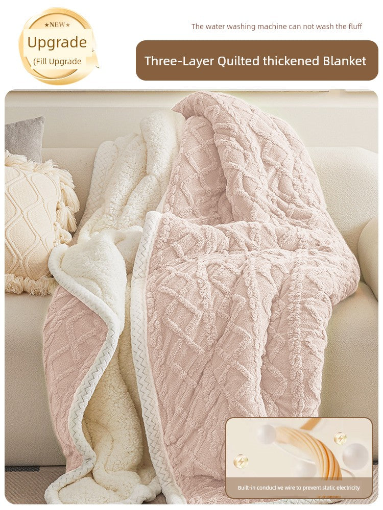 Winter Taffon Thickened Air Conditioning Bed Blanket