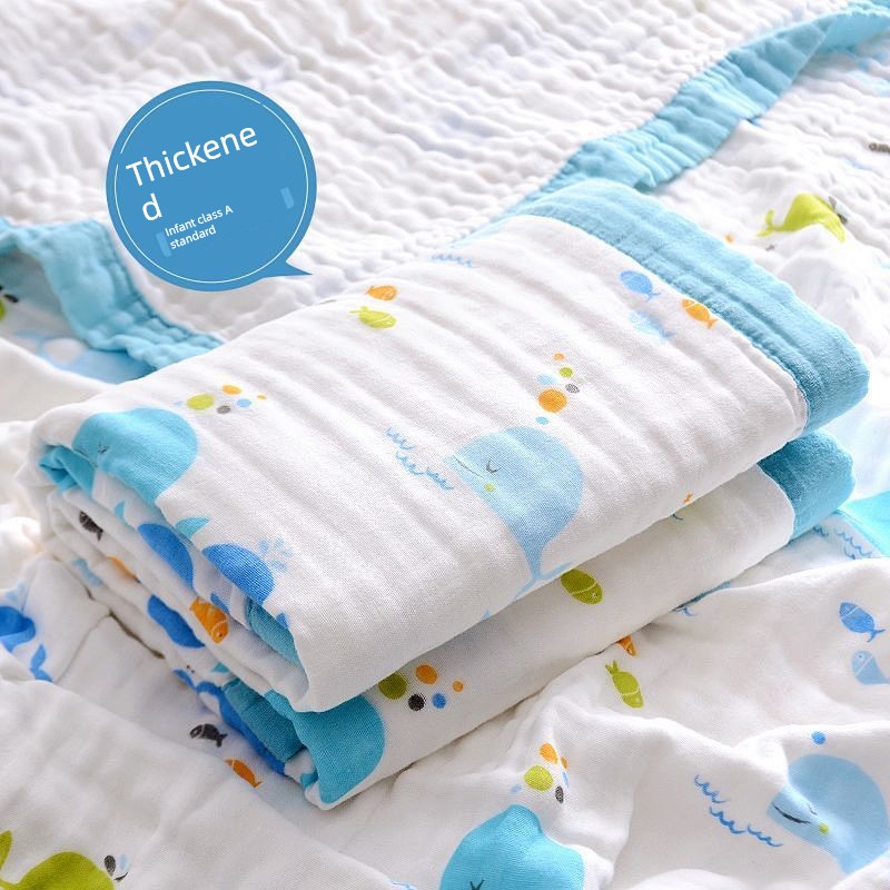 Baby Gauze Bath Towel Newborn Baby Soft Pure Cotton All Cotton Class a Towel Absorbent Summer New Arrival Children's Blankets