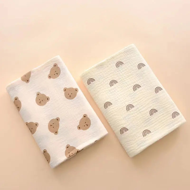 2Pc 80*80cm Cotton Muslin Baby Receiving Blankets for Girls and Boys Newborn Muslin Swaddle Blanket Bedding Infant Bath Towel