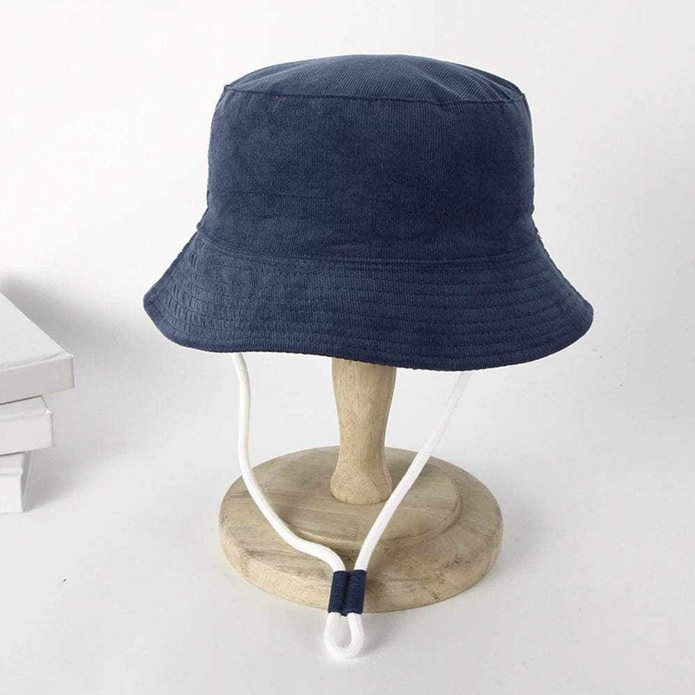 Korean Classical Bucket Hat Cream Color Children's Fisherman's Hats Autumn Travel Baby Boys Girls Sun Caps For Kids 0-8 Years