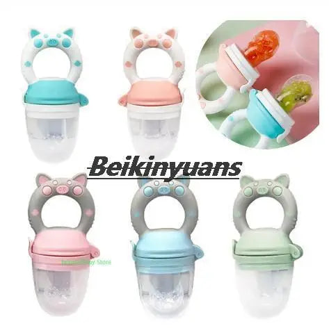 Baby Nipple bottle bite teeth toddler fruits vegetables bag tools baby nipple pacifier buckle enjoyed artifact newborn pacifier