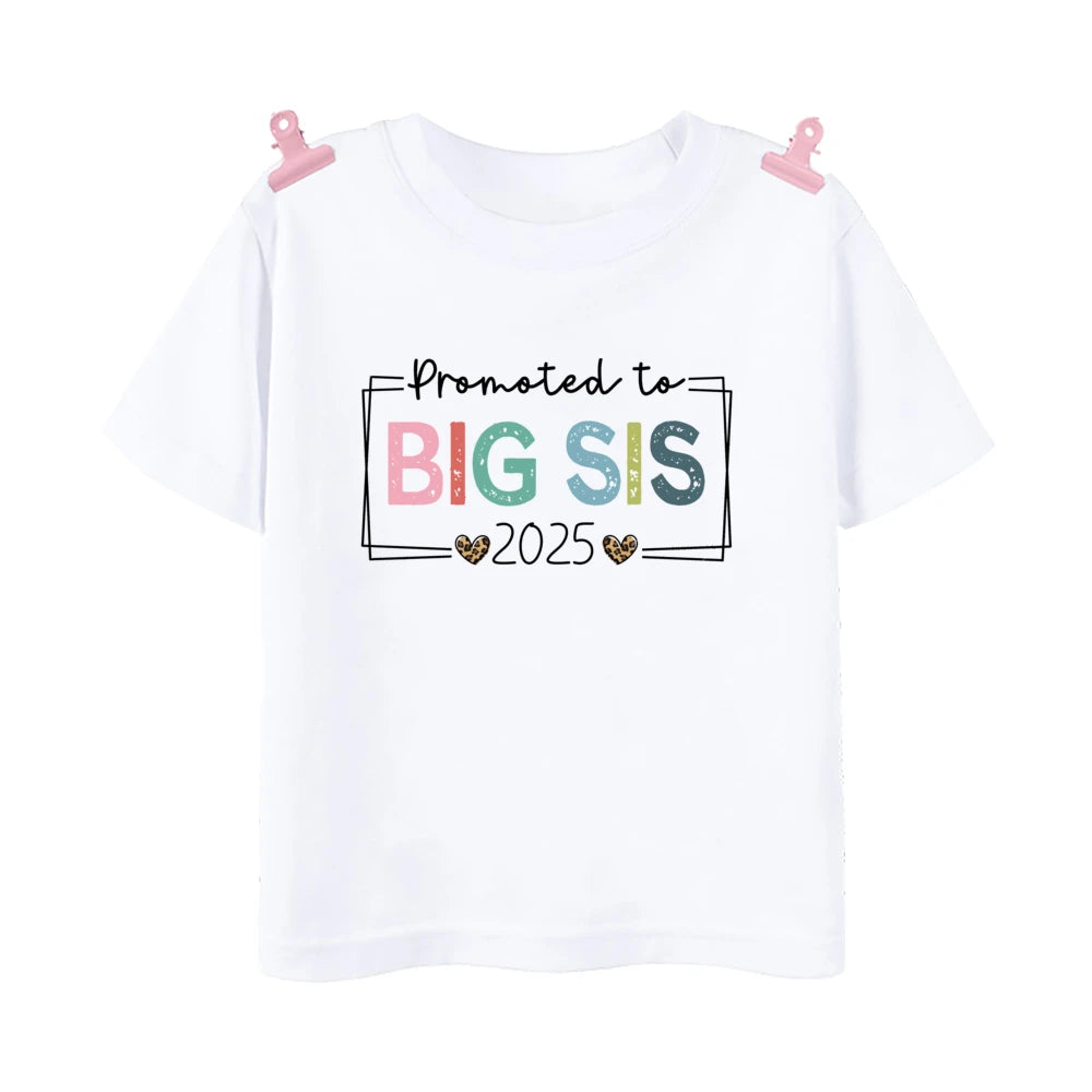 I'm Going To Be A Big Sister Printed Girls Shirt Tee Pregnancy Announcement Kids T-shirt Child Summer Short Sleeve Clothes Tops