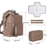 1pc Mommy Bag Pu Leather Diaper Backpack Bag with Changing Pad Baby Organizer Baby Nappy Bag Mummy Daddy Backpack