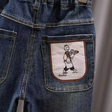 Children's Jeans Spring and Autumn New Boys' Fashion Loose Fit Jeans Pants Baby Autumn casual pants