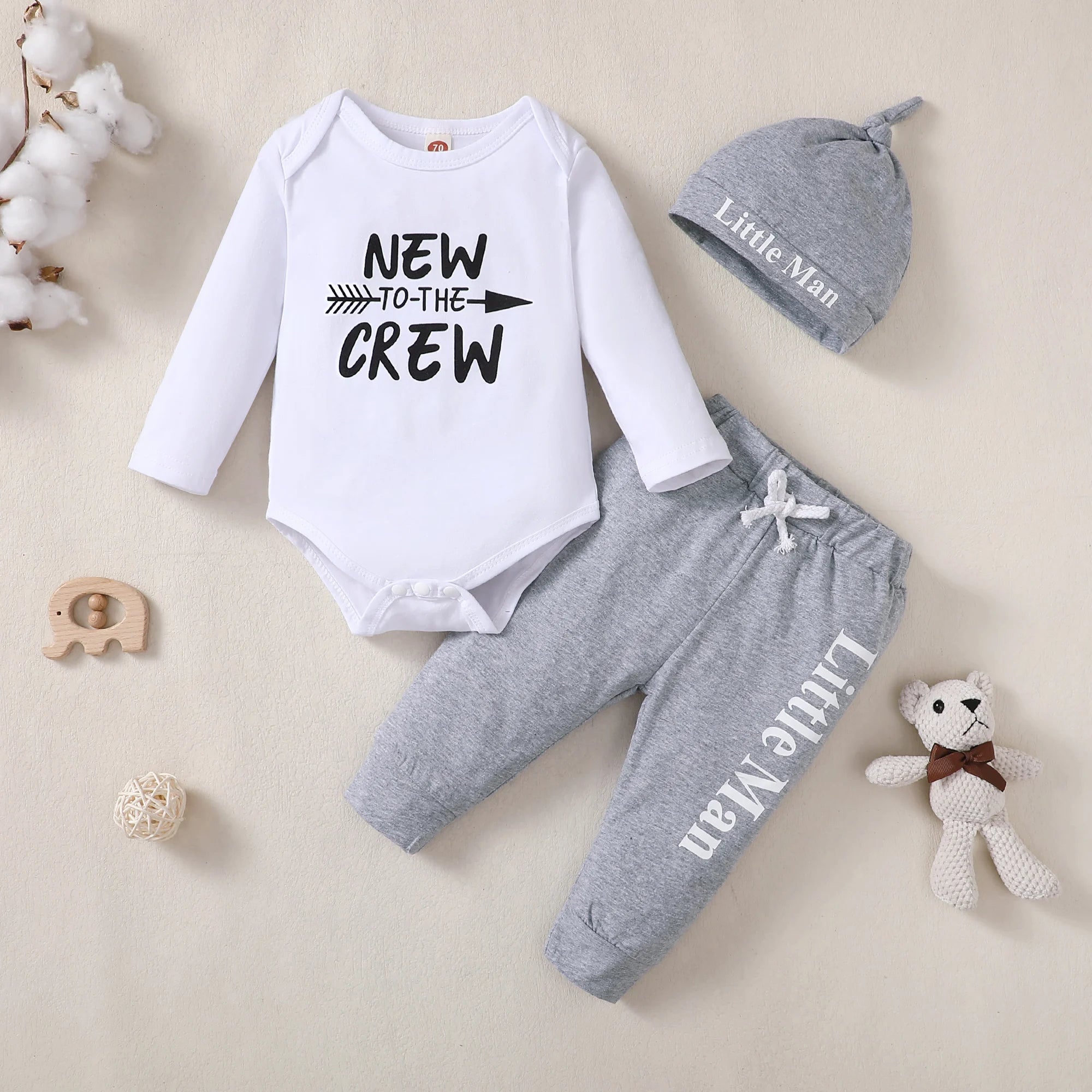 Winter   Newborn  Infant   0-24M  Baby   Boy   Long   Sleeves   Cotton   Hooded   Letter    Fashion    Baby   Hoodies   Clothing