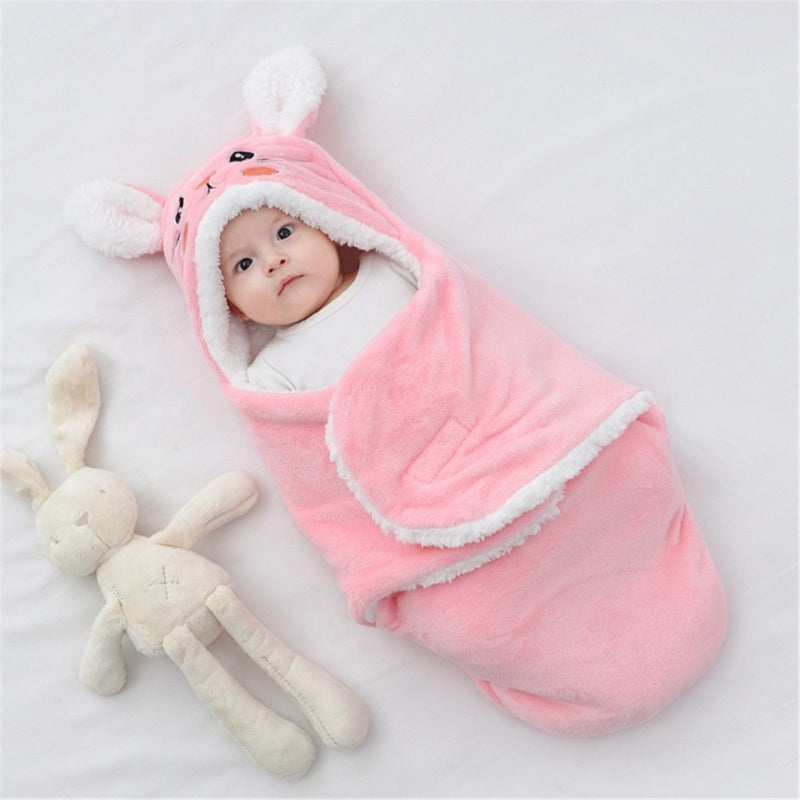 Newborn Envelope Blanket Soft Hooded Wrapping Towel Warm Baby Wrap Cloth Newborns Breathable Quilts Soft Blanket