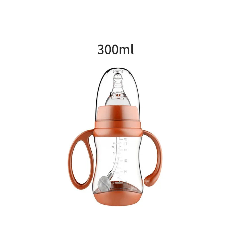 Anti-Choke Baby Bottle With Grip Wide-Caliber Feeding Bottles fpr Newborn Dring Cup Dual Use Infant Milk Water Drinking Bottle