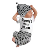 3Pcs Newborn infant Baby Boys Summer Clothes Set New Printed Short Sleeve Romper Top + Pants + Cap Toddler Outfit for Boys