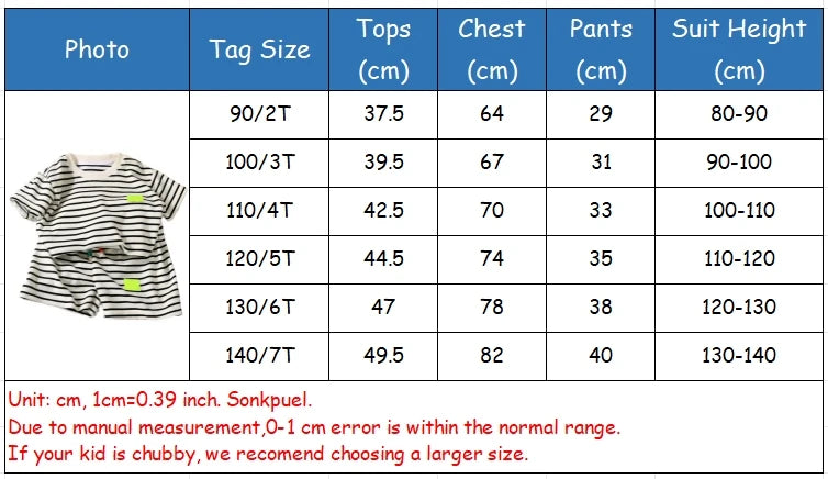 2Pcs Fashion Children Short Sleeve Shorts Sets Summer Kids Clothes Boys Baby Cotton Tee Pant Outfits Black and White Stripe