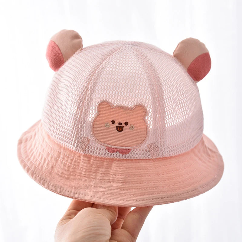 Baby Bucket Hat for Kids Spring Outdoor Boys Girls Sun Hat Summer Cute Frog Toddler Children Fisherman Cap Cotton Panama Bonnet