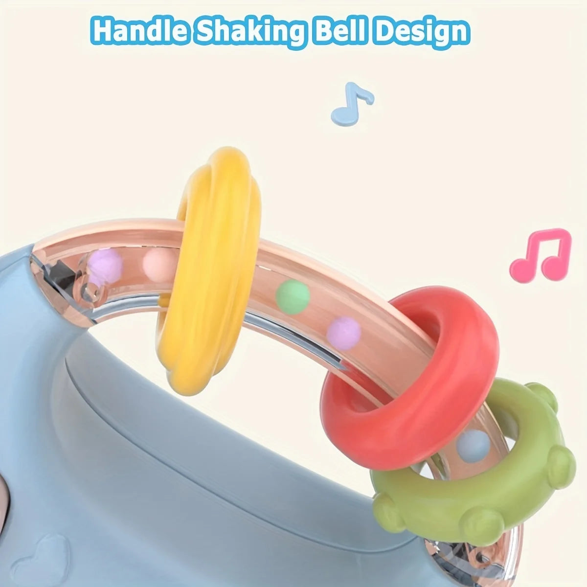 Dr.isla Baby Musical Feeding Bottle Pacifier Newborn Soft Teether Rattles Educational Toy 0-12M Soothing Vocal Music