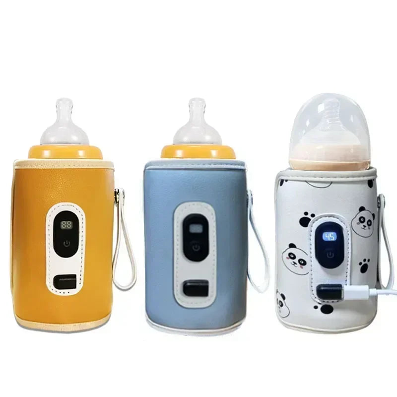 USB Baby Milk Bottle Thermal Bag Universal Digital Display Nursing Bottle Heater Portable Baby Milk Heat Keeper for Traveling