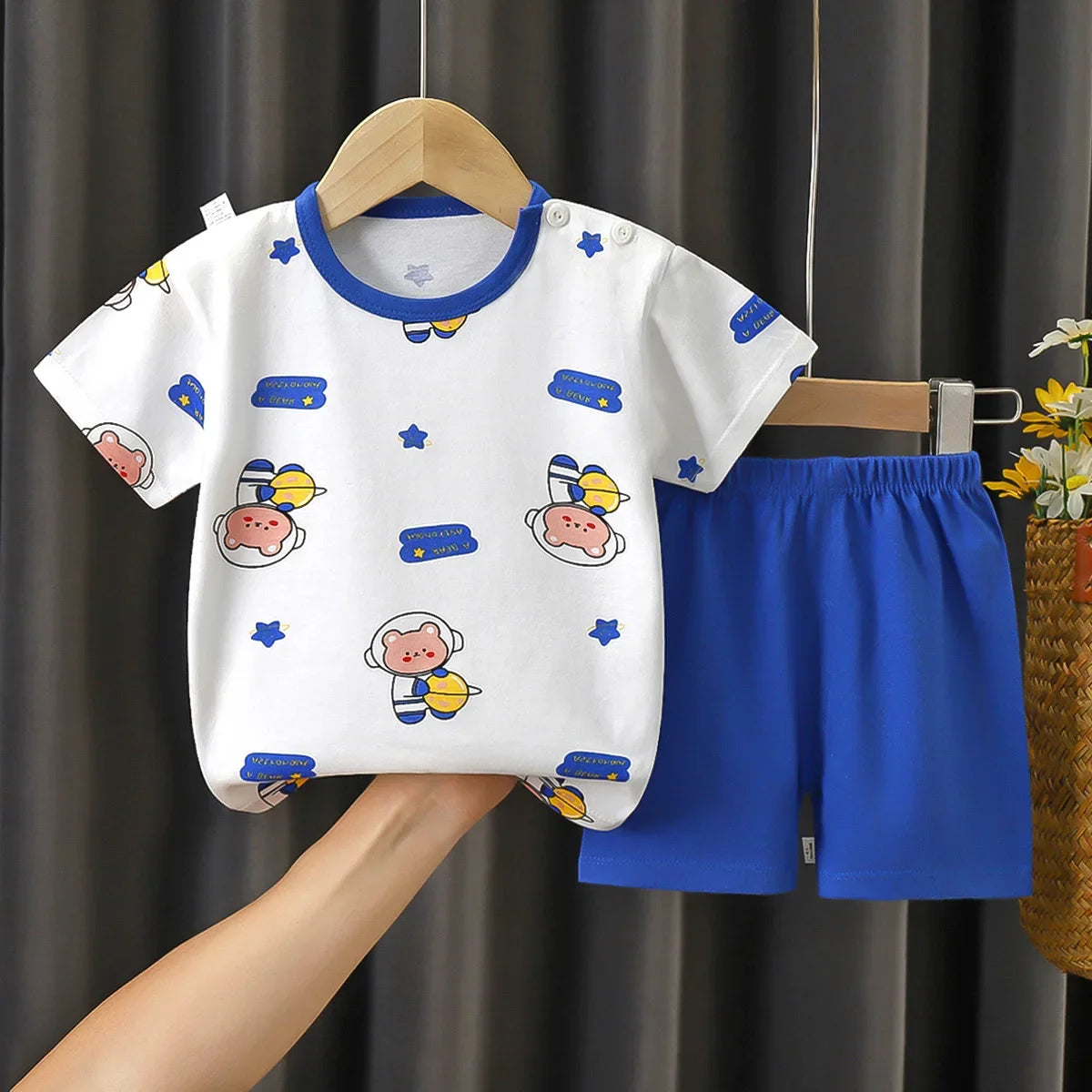 Summer Baby Clothes Set Casual Baby Boy Clothing Set Kids Short Sleeve Sports Set Tshirt Shorts Infant Baby Girl Clothes suits