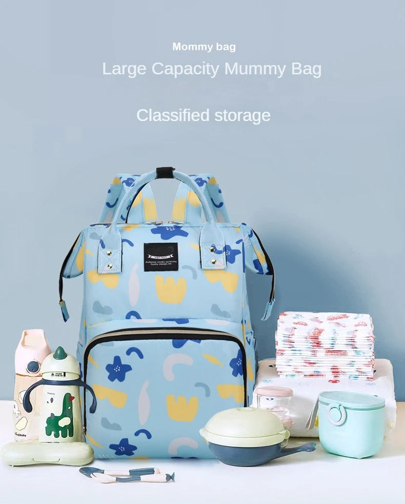 Fashion Oxford Shoulder Mother and Baby Bag Mami Outdoor with Baby Insulated Milk Storage Backpack Portable Storage