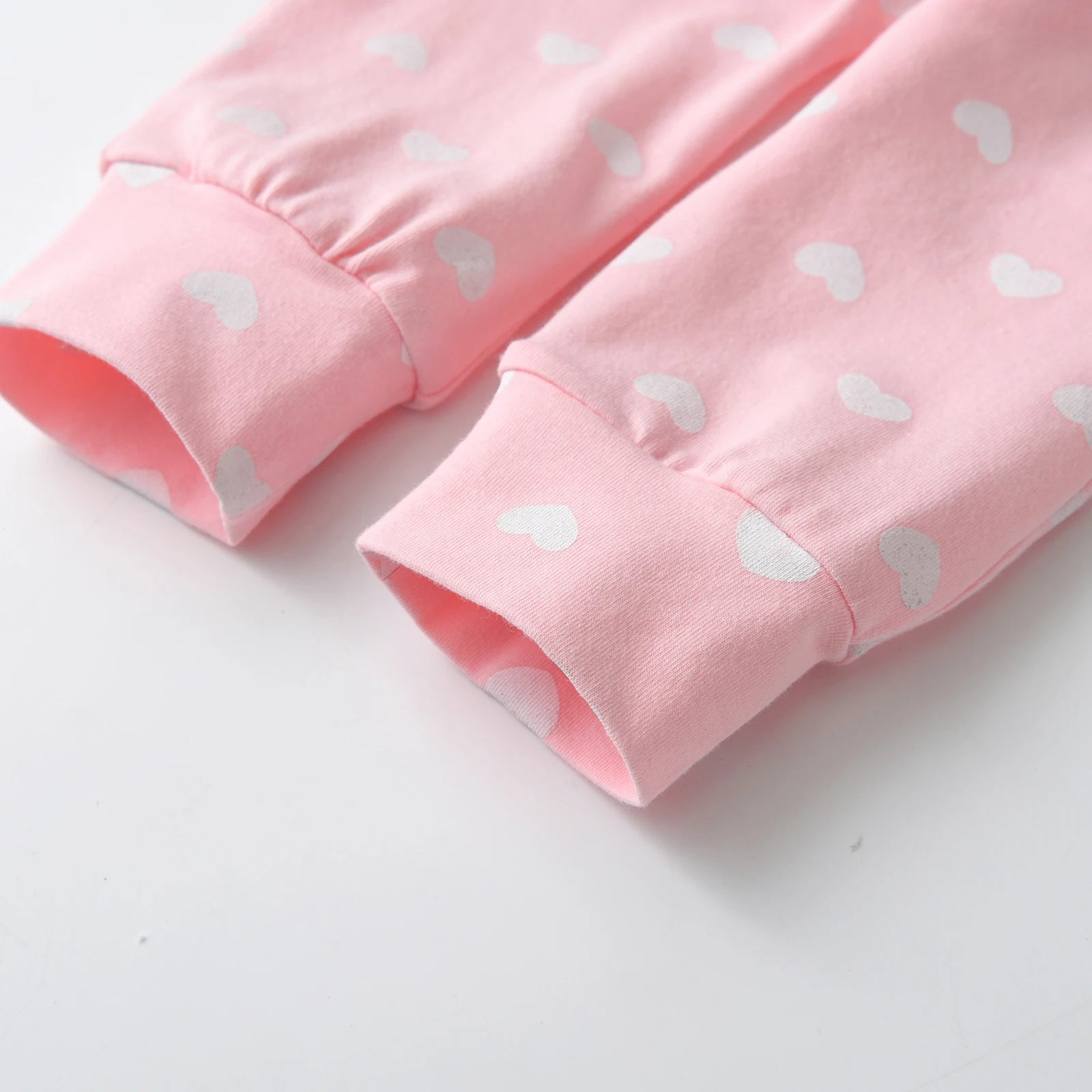 Newborn infant Baby Girls Fashion Clothes Set Letters Printed Cotton Long Sleeve Bodysuit Top + Hearts Pattern Pants + Headband