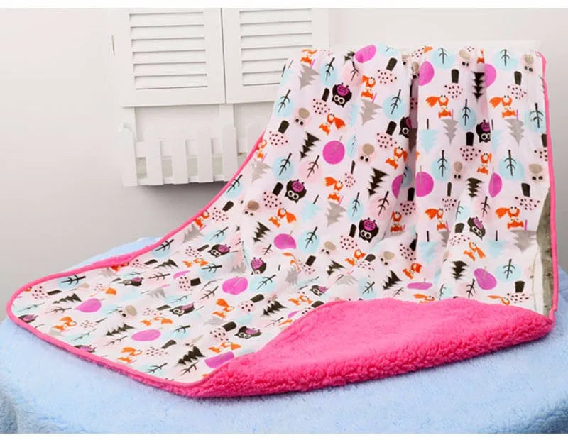 Baby Blankets New Double Layer Super soft Fleece Infant Bebe Swaddle Envelope Wrap For Newborn Baby Boys Girls Bedding Blanket