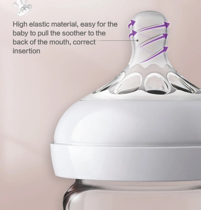 PHILIPS AVENT 0-6 months Newborn baby High boron glass milk bottle Prevention of choking Anti-flatulence 125ml+240ml Combination