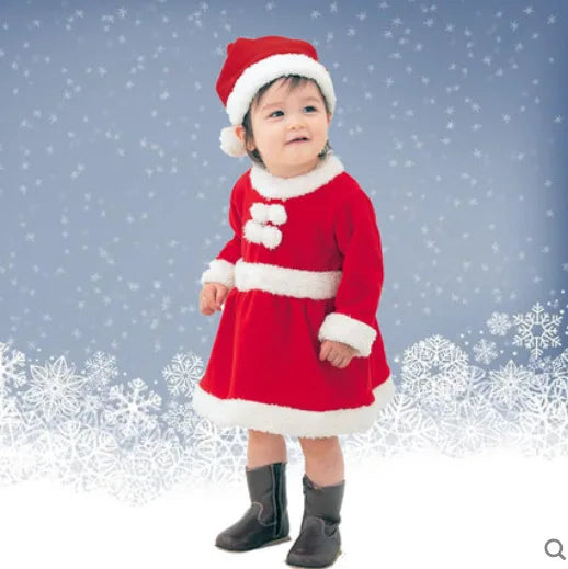 New Year Baby Boys Girls Christmas Santa Claus Costumes Children's Gifts Children Halloween Cosplay Party Kids Clothes