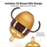 150ML/250ML Portable Baby Bottle Slicone Feeding Bottle With Handle Baby drop-resistant Bottles Newborn Bottle BPA Free