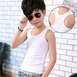 2-11Y Kids Baby Boys Vests T-shirts Children Summer Vest Top Outfit Kid Boy Girl Solid Tops Clothes Cotton Tees Black Playsuits