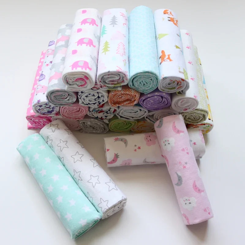 4pcs/pack 100% Cotton Receiving Baby Blanket Newborn 76x76cm Baby Bedsheet Supersoft Flannel Diapers New Born Blanket Swaddle