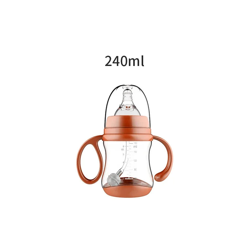 Anti-Choke Baby Bottle With Grip Wide-Caliber Feeding Bottles fpr Newborn Dring Cup Dual Use Infant Milk Water Drinking Bottle