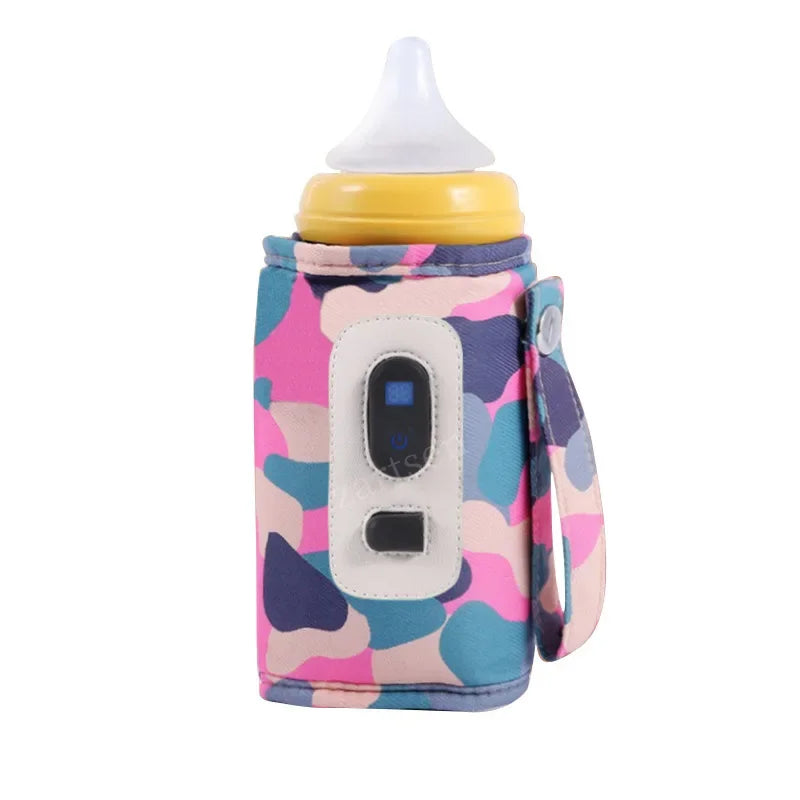 Portable Baby Milk Warmer Guardian Travel Digital Display Nursing Bottle USB Baby Bottle Hot Bag Universal Heater