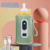 Portable Baby Milk Warmer Guardian Travel Digital Display Nursing Bottle USB Baby Bottle Hot Bag Universal Heater