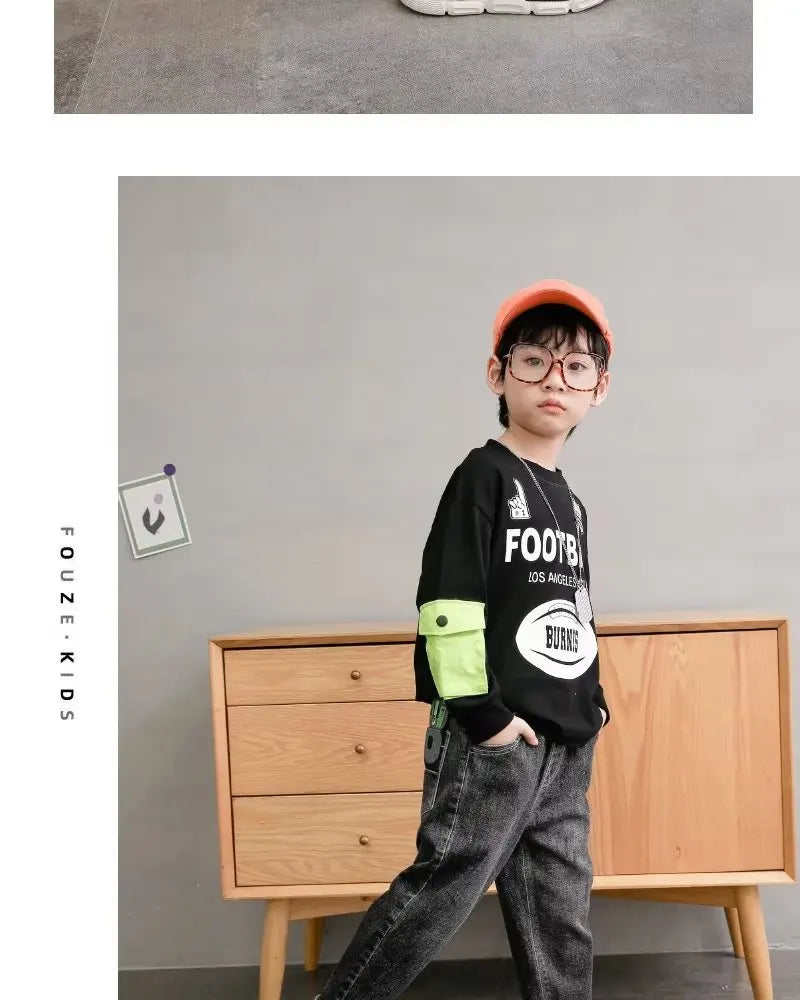 Big Boy Trousers Jeans For Boys Summer Clothes Children's Clothing From 11 To 12 Years Kids Pants Boy's Child Teenager Clothing