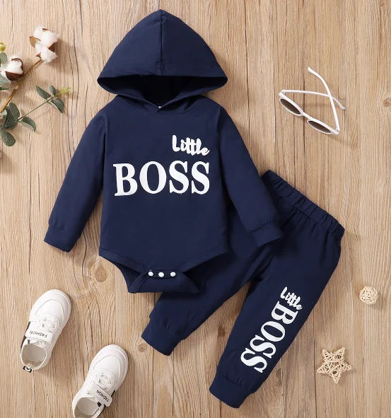 Winter   Newborn  Infant   0-24M  Baby   Boy   Long   Sleeves   Cotton   Hooded   Letter    Fashion    Baby   Hoodies   Clothing