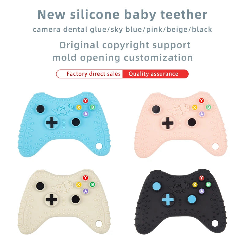 Creative Silicone Baby Teething Toys Remote Control Game Controller Silicone Teething Toy for Babies 6-12 Months Gifts