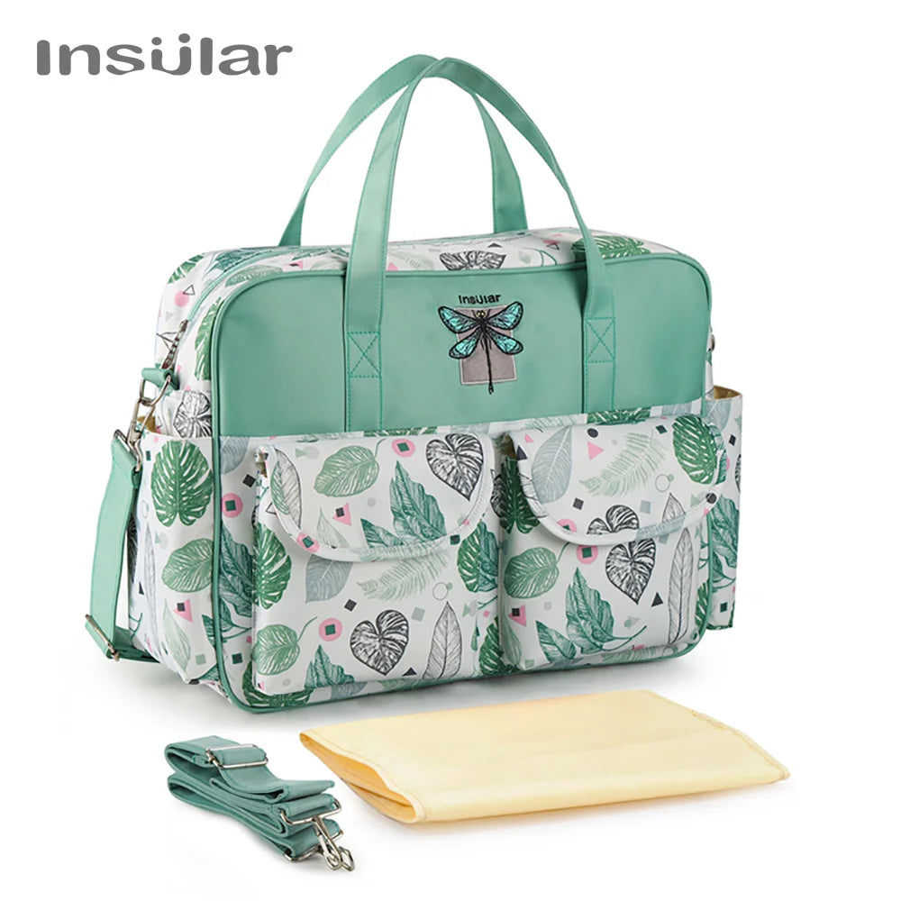 Insular Mummy Large Capacity Diaper Stroller Bag Waterproof Outdoor Travel Diaper Maternity Bag Baby Nappy Travel Changing Bags