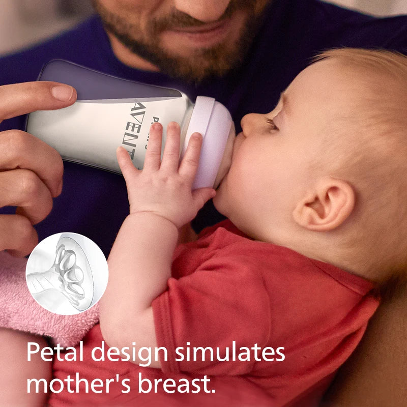 PHILIPS AVENT 0-6 months Newborn baby High boron glass milk bottle Prevention of choking Anti-flatulence 125ml+240ml Combination