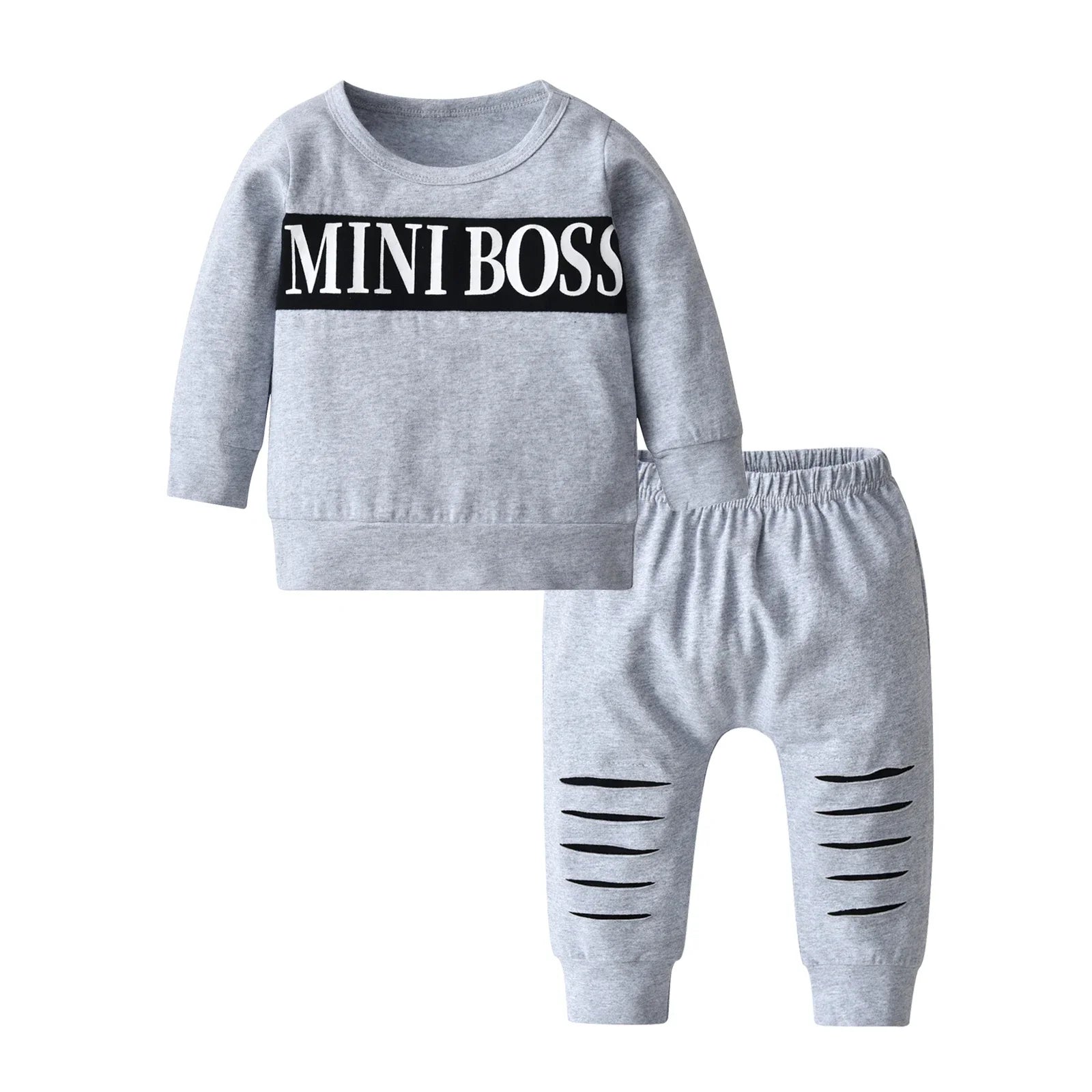 Infant Baby Boys Girls Clothes Newborn Autumn Long Sleeve Letter Cotton Tops Casual Pants Toddler Clothing Outfit Set Fall 0-24M