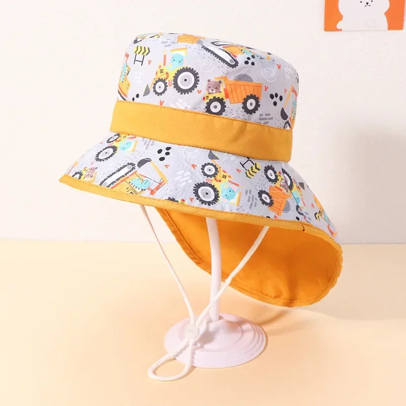 New 2022 Spring Summer Cotton Baby Sun Hat for Girls Boys Baby Bucket Hat Outdoor Children Fisherman Hat UV Protection Beach