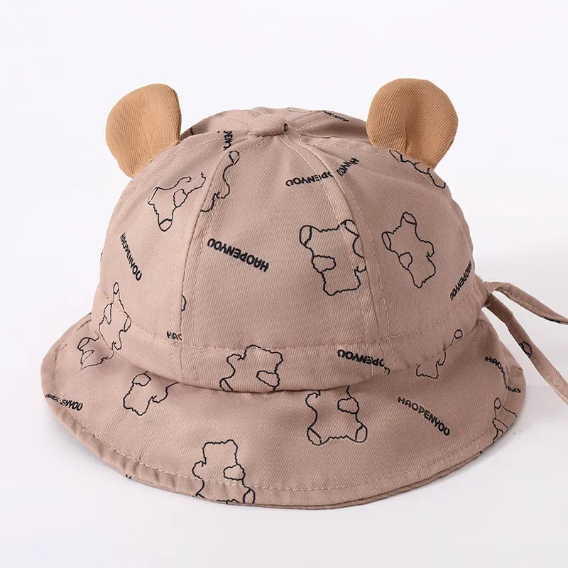 New Korean Cute Baby Bucket Hat Outdoor Sun Hat Kids Adjustable Fisherman Basin Hat Boys Girls Outdoor Sun Caps Child Panama Cap