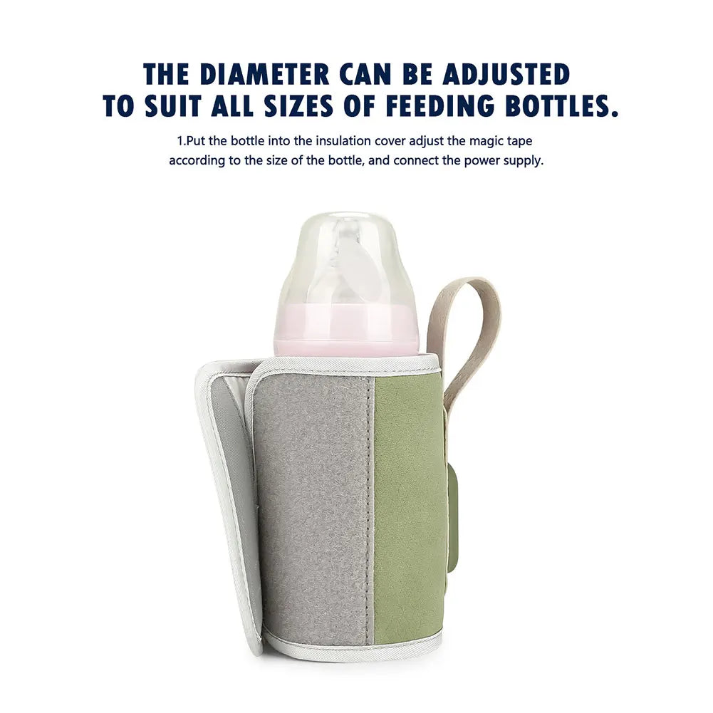 Digital Display Baby Milk Bottle Thermal Bag Milk Water Warmer USB Powered Portable Baby Milk Heat Keeper for Car Outdoor Travel