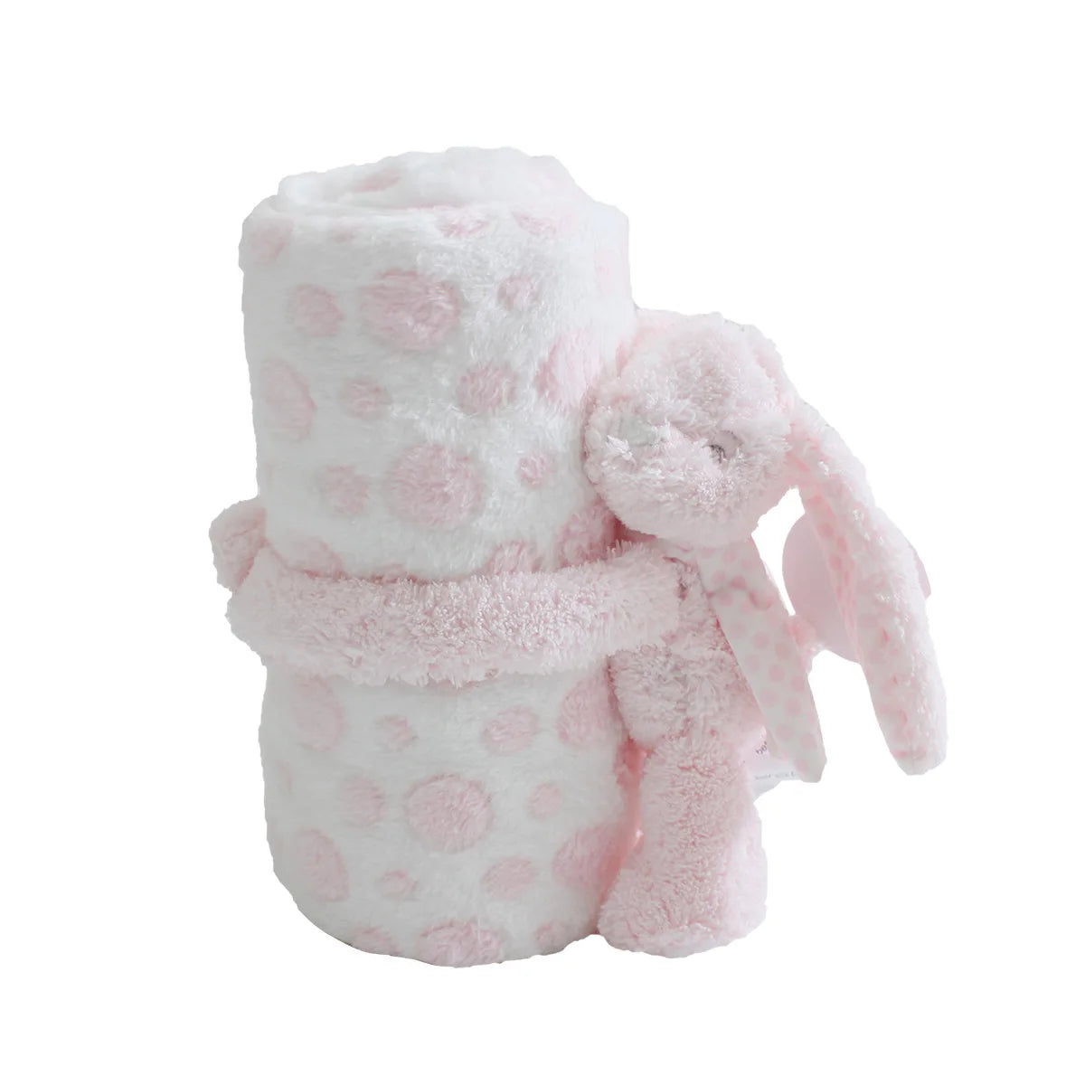 2 Piece Plush 30 X 30 Baby Security Sleep Blanket 6 Style Stuffed Animal Set Pink Bunny Newborn Baby Gift