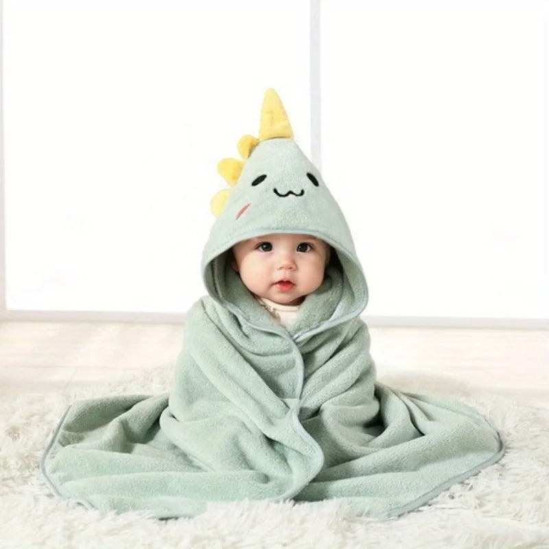 1 pack cartoon animal baby swaddling blanket goes out to a stroller blanket wrapped in a polyester hooded bathrobe