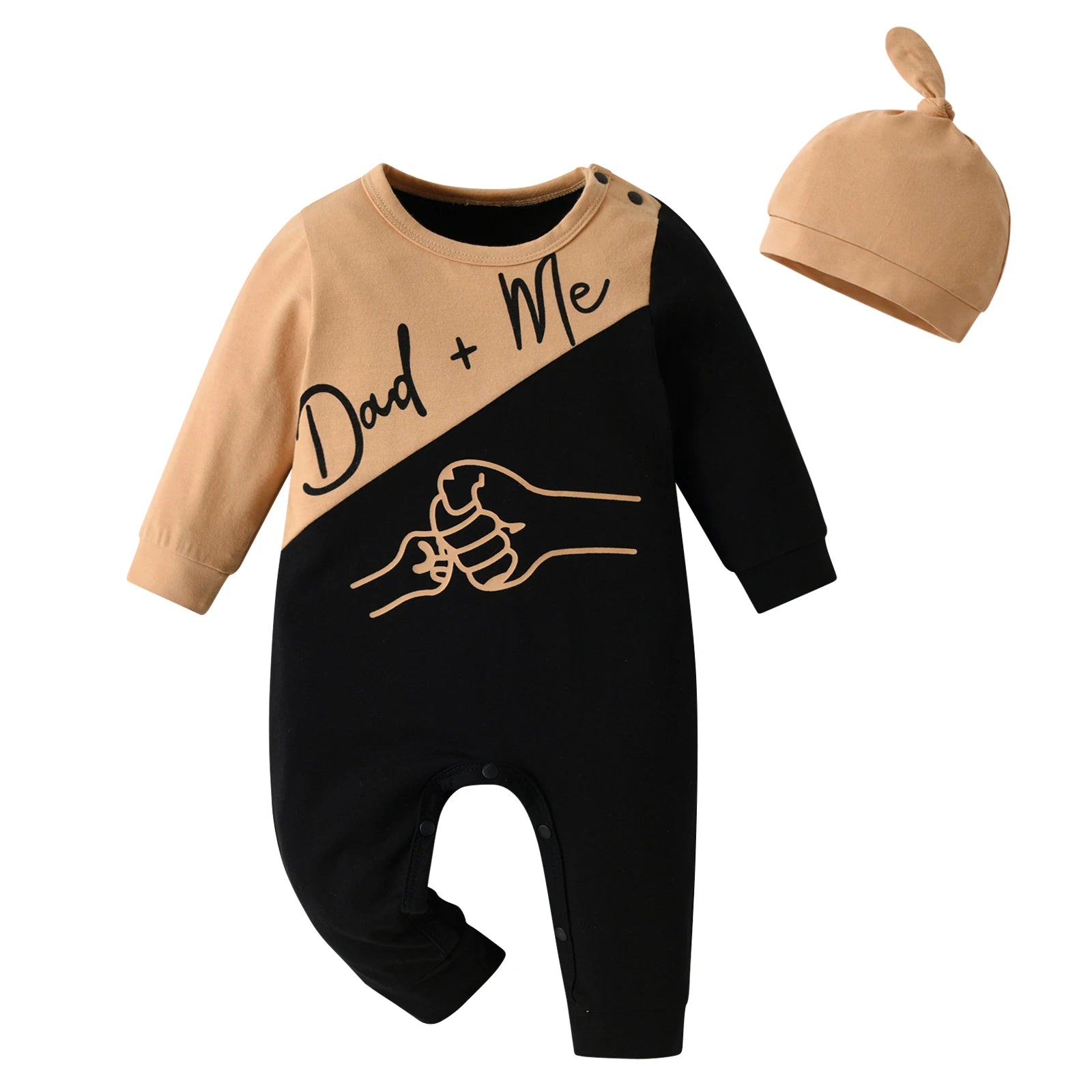 Hot Fashion Newborn infant Baby Boy Rompers Jumpsuit Spring Autumn Clothes Thin Cotton Patchwork Long Sleeve Sleepwear with Hat