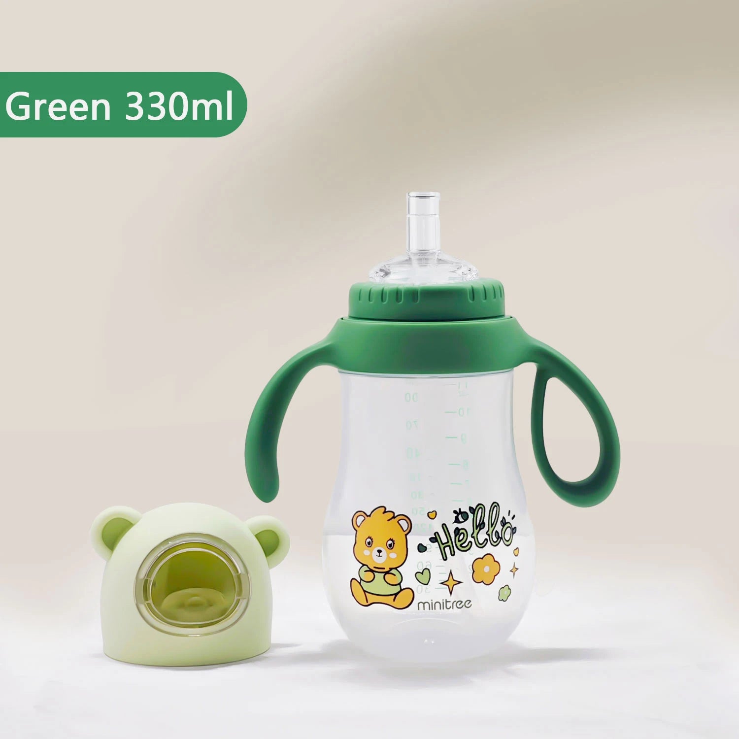 330ml large-capacity children's straw cup, water cup, baby learning cup, portable cartoon shape, beverage cup