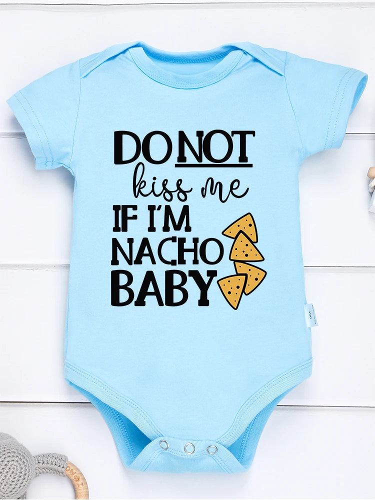 Nacho Baby Funny Newborn Boy Clothes American Style Cute Harajuku 100% Cotton Infant Girl Onesie Popular New Creative Bodysuit