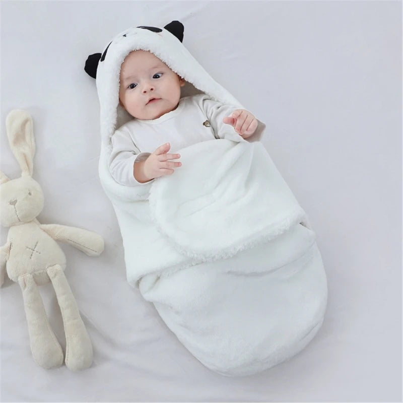 Newborn Envelope Blanket Soft Hooded Wrapping Towel Warm Baby Wrap Cloth Newborns Breathable Quilts Soft Blanket